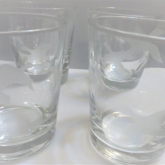 7 WHISKEY GLASSES Frosted w/ Etched Geese Bird Hunting Camp Vintage Shot Glass - Picture 2 of 10